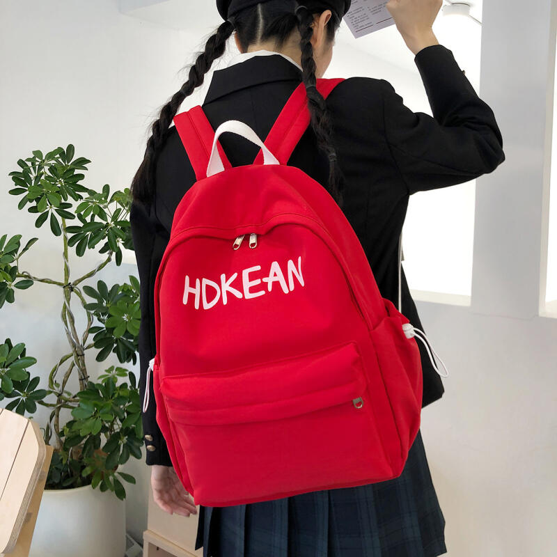 Senior High School Large Capacity Schoolbag Women's Letter Backpack