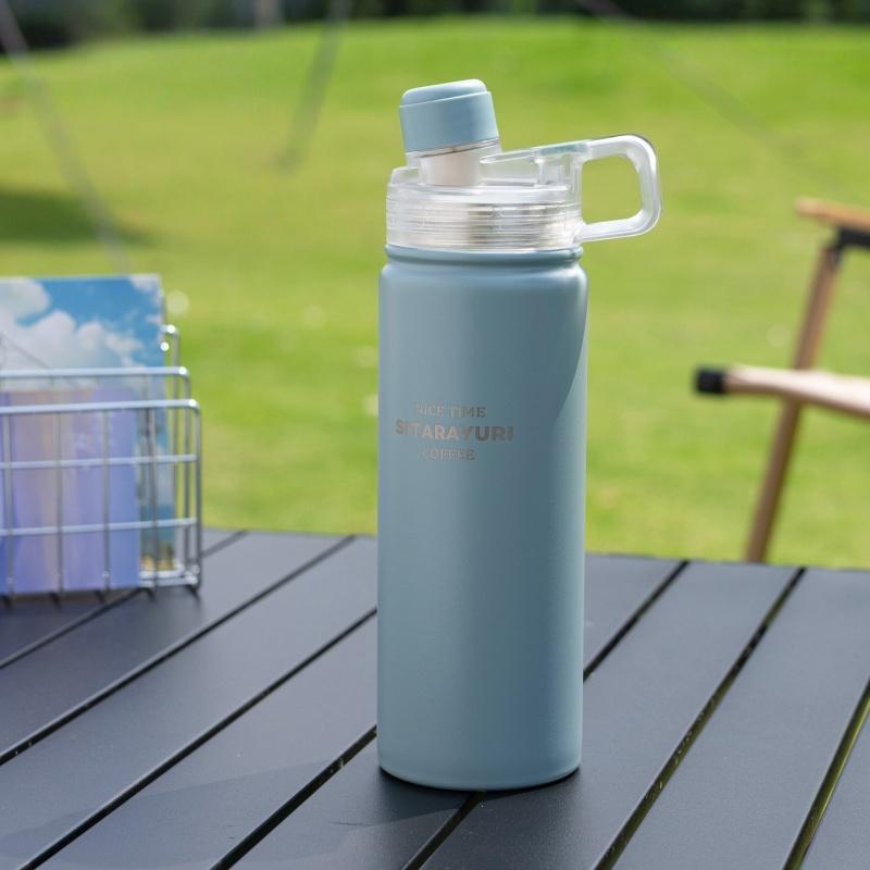 SITARAYURI Insulated Water Bottles with Magnetic Straw Lid Handheld Straw Thermal Cup Leak-proof Outdoor Sports Travel Car Cups