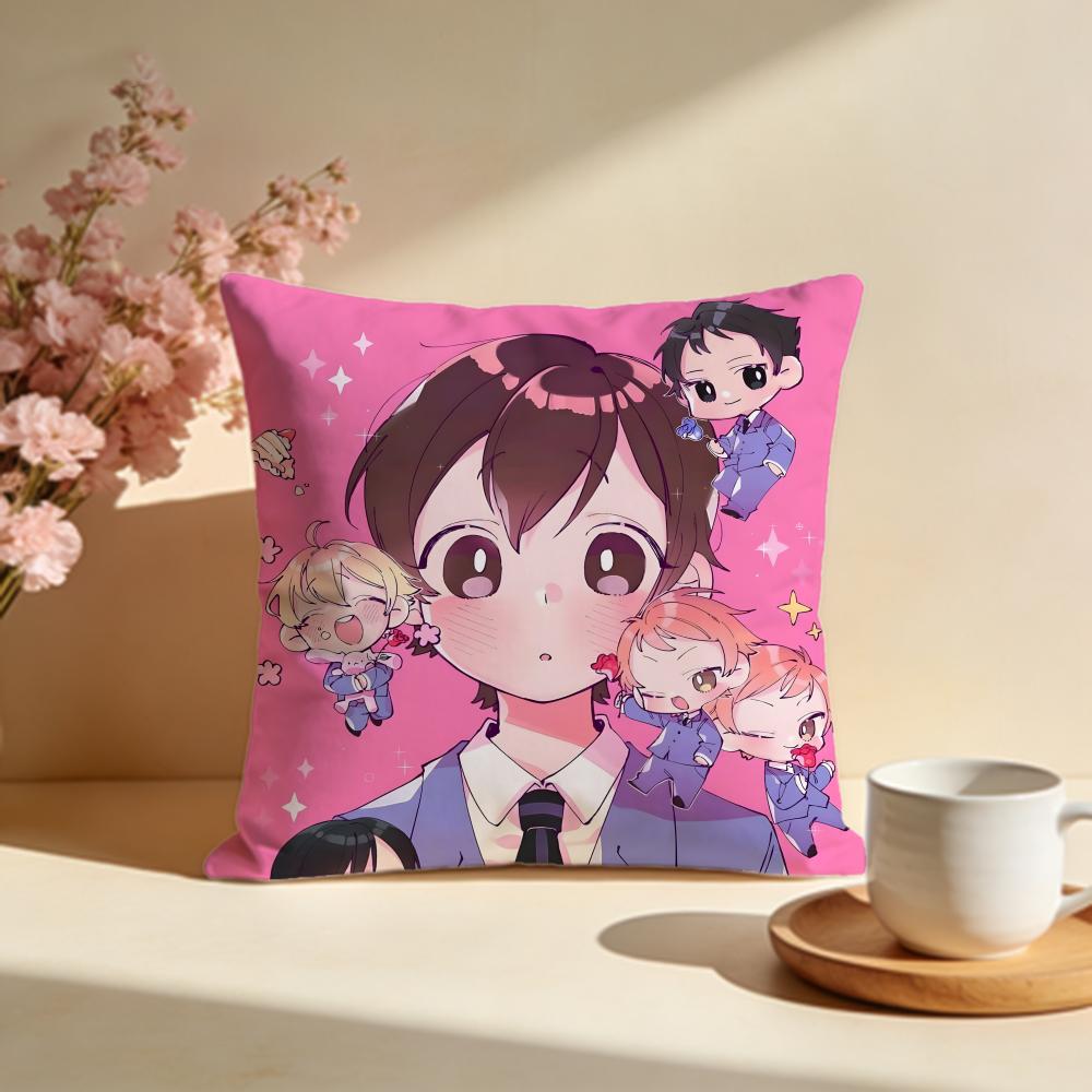 Stylish OOuran High School Host Cluber Cushion Cover Stylish Washable Pillow Cover Ideal for Couch Bedroom Car Decoration