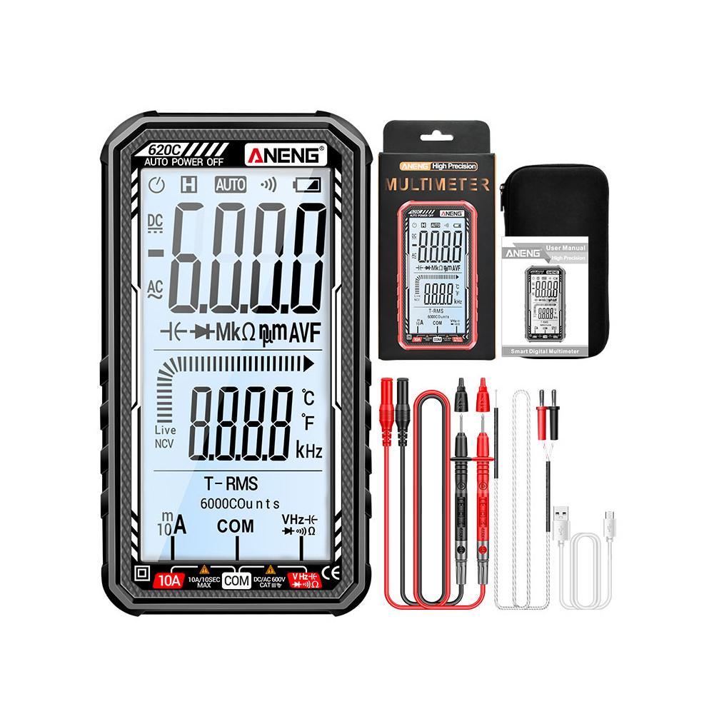 Digital Smart Multimeter 6000 Counts Transistor Tester AC/DC Ammeter Voltmeter Ohm Diode Multimeter Electrical Capacitance Meter