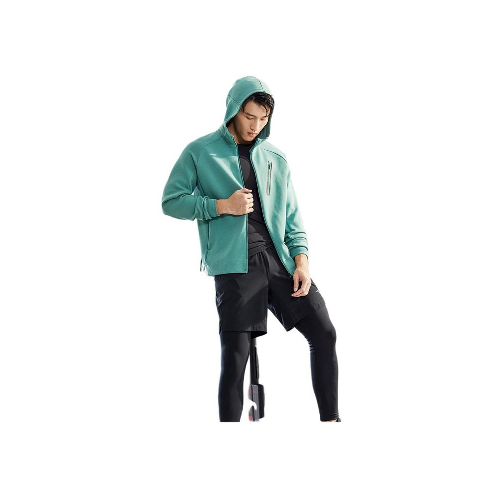 Anta Cárdigan Cálido con Capucha Chaqueta de Punto Chaqueta Unisex Verde 152147715-2
