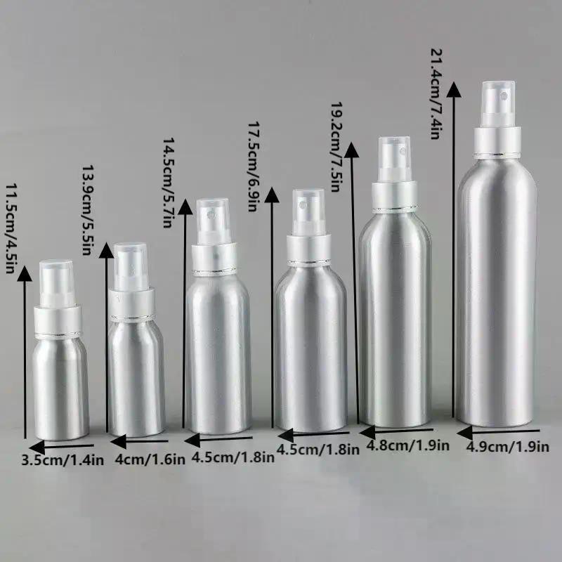 50/100/120/150/200/250ml Size for Empty Aluminum Spray Bottle Cosmetic Mini Metal Atomizer Bottles Travel Cosmetics