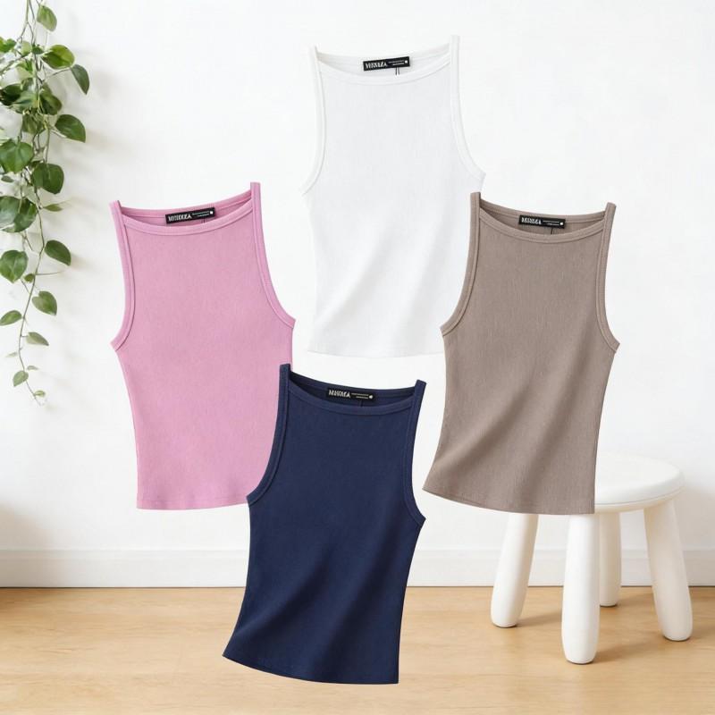 2026 Womens Ribbed Slim Fit Camisole Sexy Sleeveless Top Layering Or Outfits