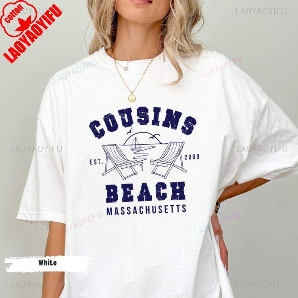 Cousins Beach Unisex Unisex Cotton Printed TShirt The Summer I Turned Pretty Movie T Shirts Vintage Fashion Streetwear ShortSleev