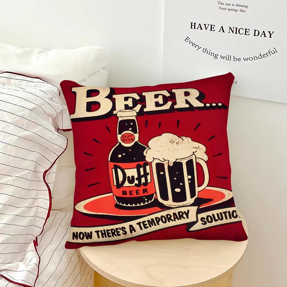 Beer Cigarette Coffee Pillow Case Square Pillow Bedroom Sofa Leisure Comfort Cushion Car Living Room Home Decoration