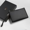 SEPTWOLVES Men's Genuine Leather Zipper Clutch Wallet