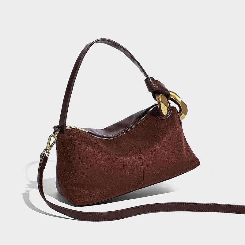 Frosted Retro Boston Pillow Bag High-End Commuting Small Tote Bag 2025 New Fashion Crossbody Bag