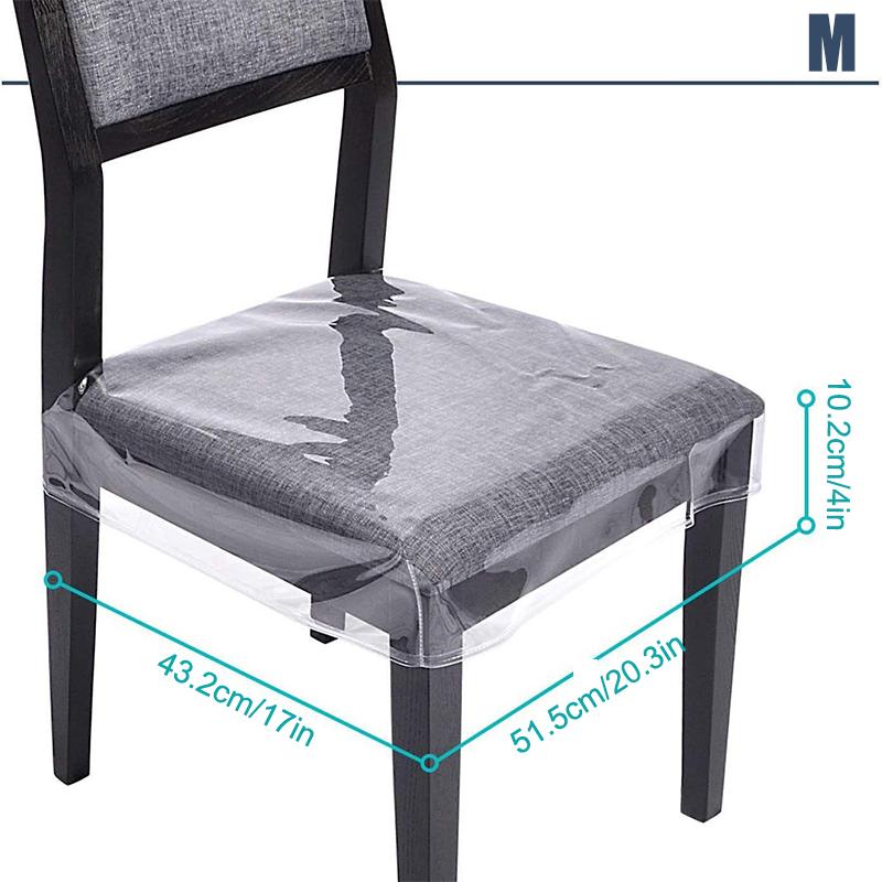 

1Pcs Dinning Chair Seat Covers Transparent Pvc Chair Cover Waterproof Chair Covers Protectors Anti Scratch Chair Seat Cover M