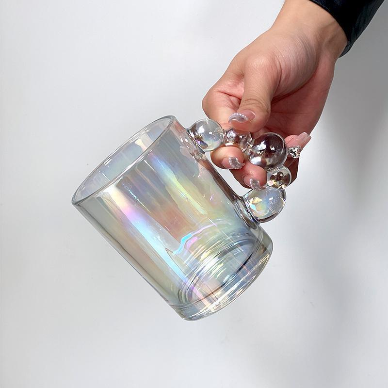 Clear Glass Mug With Handle Coffee Tea Water Daily Use Modern Minimalist Drinking Cup 350ml