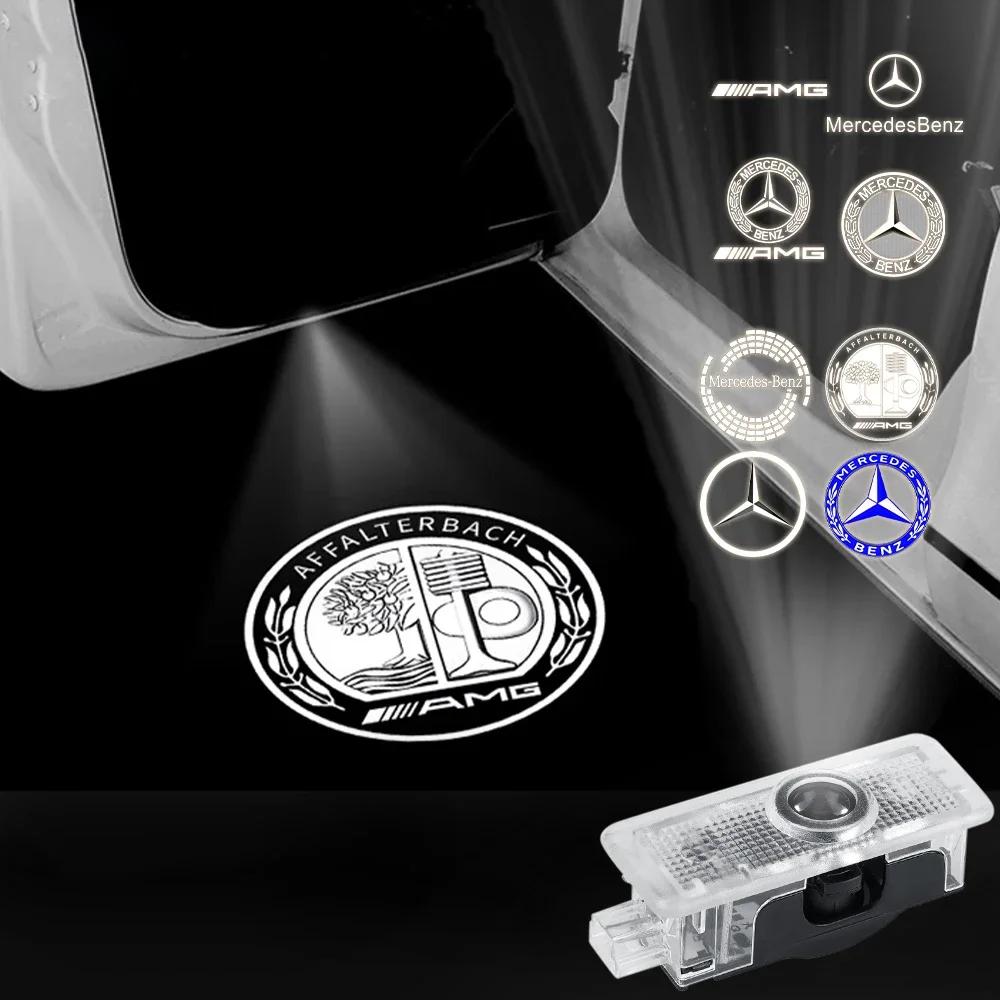 2Pcs Car Door Welcome Lamp Laser Projector LED Light for Mercedes Benz AMG CLS Class C218 E Class Couple C207 Cabriolet A207 CLA