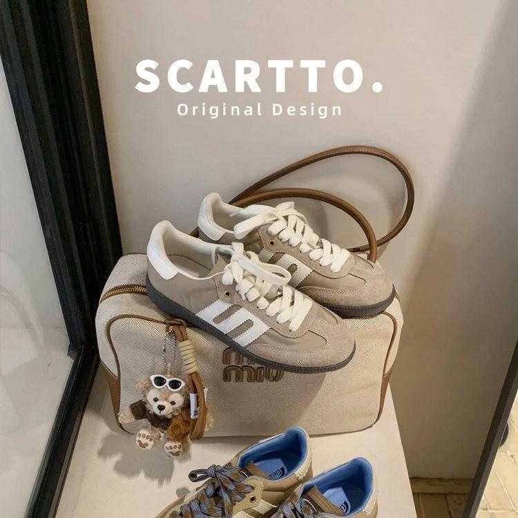 2025 Spring/Summer Douyin Hot Style German Low Heel White Training Sneakers: Comfortable Casual Sports Shoes for Students