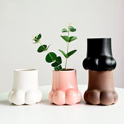 Niedlicher Katzenpfoten-Blumentopf, Sukkulententopf, Keramik-Pflanzgefäß, Heimdekoration, Desktop-Ornament, Gartendekoration, Bonsai-Blumentopf
