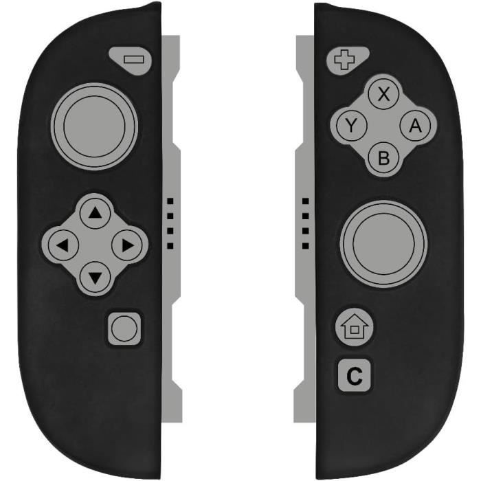 Coque De Protection Pour Manettes Joy-Con - KONIX - Nintendo Switch 2 - Silicone - Antichoc - Anti-rayures - Anti-poussière - Noir