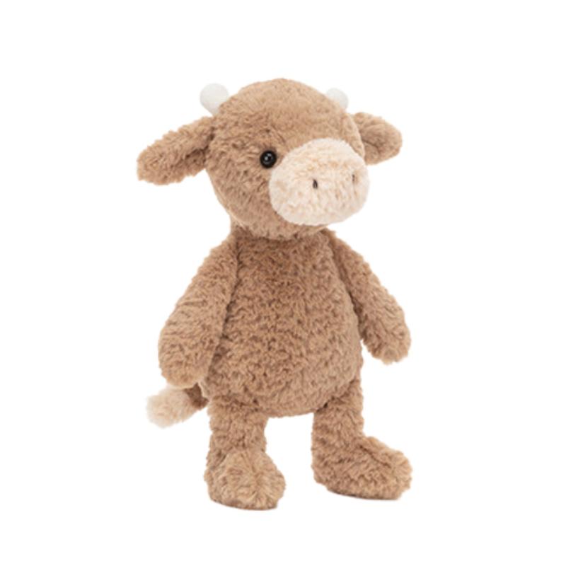JELLYCAT farm animal series Tang Bao Taft cow soothing brown doll plush doll 20cm high