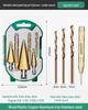 Green Forest Sawtooth Pagoda Drill Bit Set for Wood & Metal