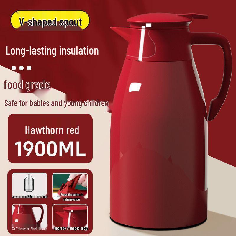 2025 Large Capacity Glass Liner Insulated Thermos for Hot Water - Ideal for Dorms and Homes