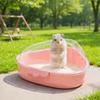 Hamster Bath Tub Transparent Top Hamster Bath Sandbox Pet Bathtub For Grooming Cleaning Hiding Sleeping Playing Exploring