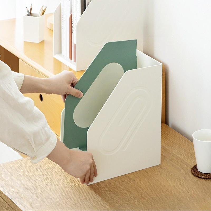 Student Office Desktop Storage Folder, Detachable Partition Book Storage Rack Book Stand