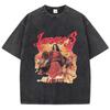Street Women Washed T-Shirts Virgin Mary Lovesprinted Tee Shirts Comfortable Crewneck Cotton Oversize Tees Summer Clothes