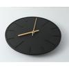 Nbdeal Wall Clock Radio-Controlled Silent Wooden Dial Analog Diameter 30cm Black DMZ-9573
