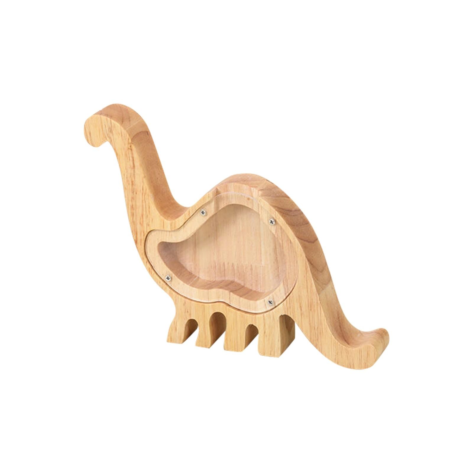 

Деревянный банк Мультяшный банк Банк динозавров Сберегательный банк Акриловый банк для монет Деревянный подарок на Рождество и день рождения One Size