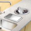 Rotating Lid Trash Can For Recessed Installation Kitchen Bathroom Application Countertop Waste Bucket for Odor Control