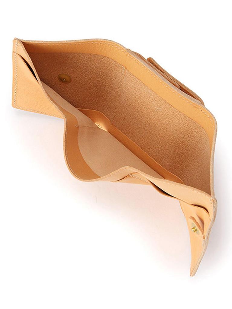 Trifold Wallet Unisex Cowhide Leather Trifold Wallet Black Black [IL BISONTE] Women's Men's