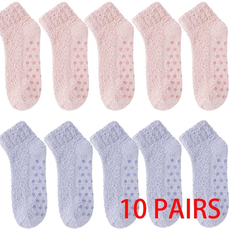 1/10 Pairs Autumn and Winter Coral Fleece Warm Floor Socks Home Cute Sweet Ladies Plus Fleece Socks