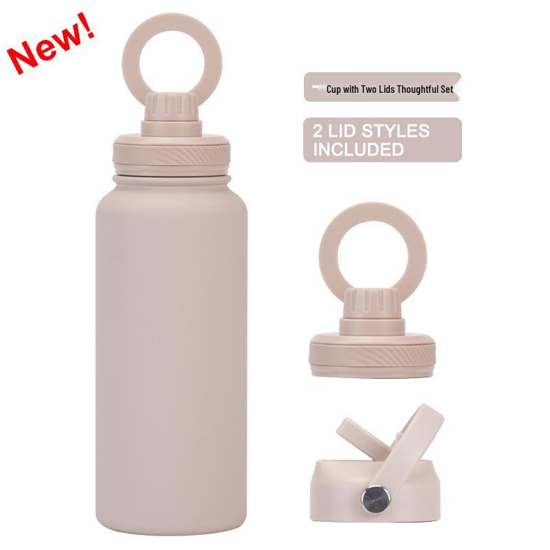 

1L Insulated Sports Water Bottle with Straw & Magnetic Phone Holder 1L