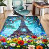 Parisian Eiffel Tower Romance Office Rug Chair Mat, Entryway Carpet, Suitable for Front Door, Bedroom, Living Room, Desk, Holiday Gift