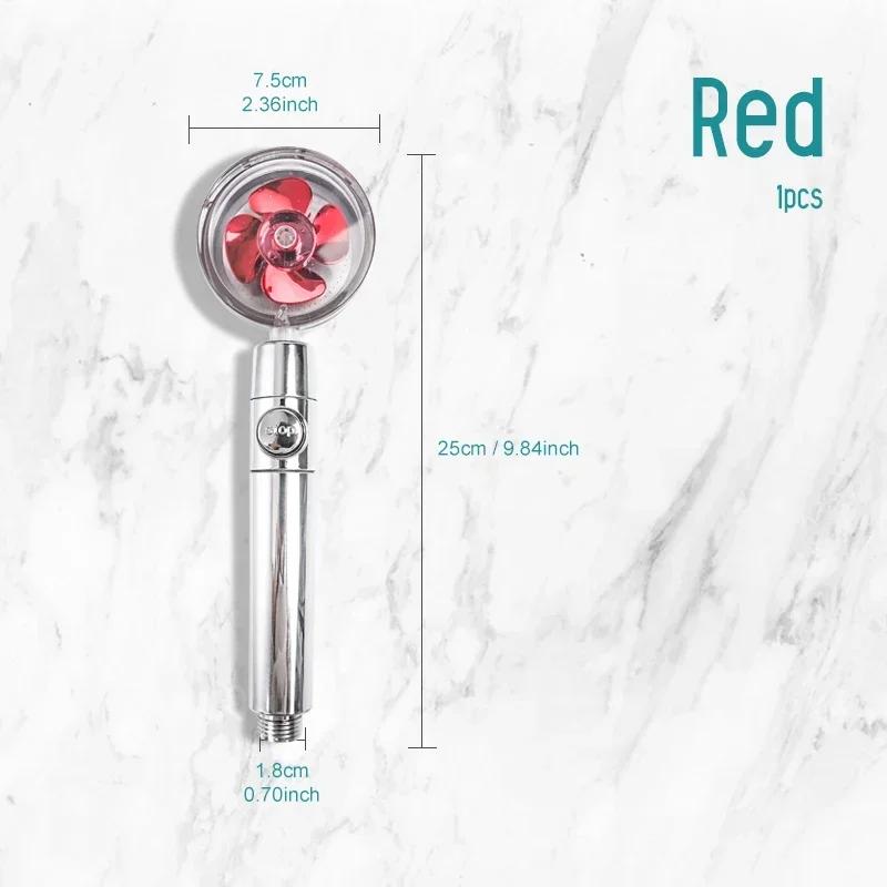 Turbo 360 Degrees Rotated Fan Shower Head High Pressure Water Saving Spray Adjustable Showerhead Filters Bathroom Accessories