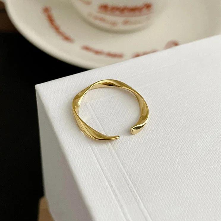 

Plain Open Ring Women s Light Luxury and High-end Index Finger Ring Niche Design Versatile and Elegant Fine Stacked Tail Ring resizable