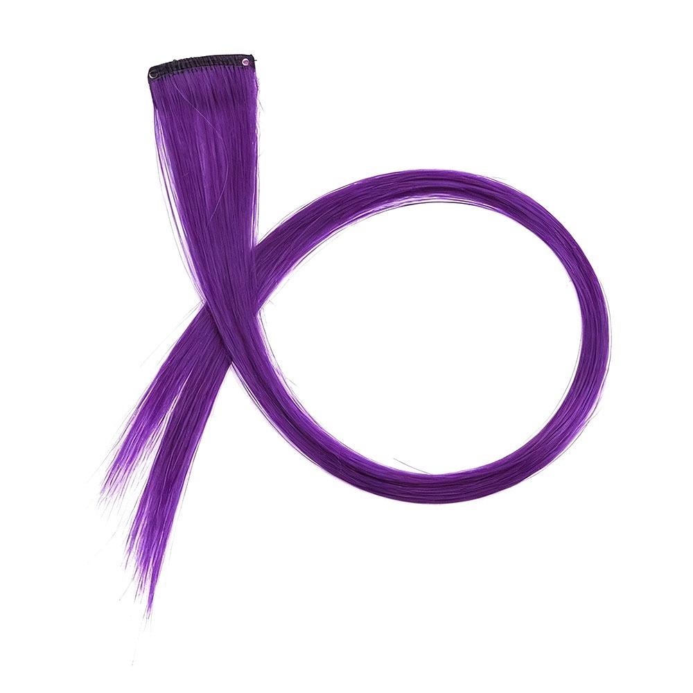 Synthetic Clip in Hair Extensions Rainbow Colorful Wig Hairpieces Wig Hair Accessories  Girls