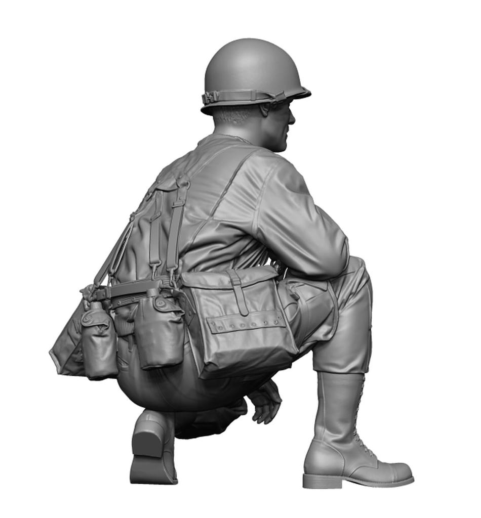 H3 Model 1/24 WWII U.S. Airborne Division Medic 3D Printer Kit HS24105 (Person)