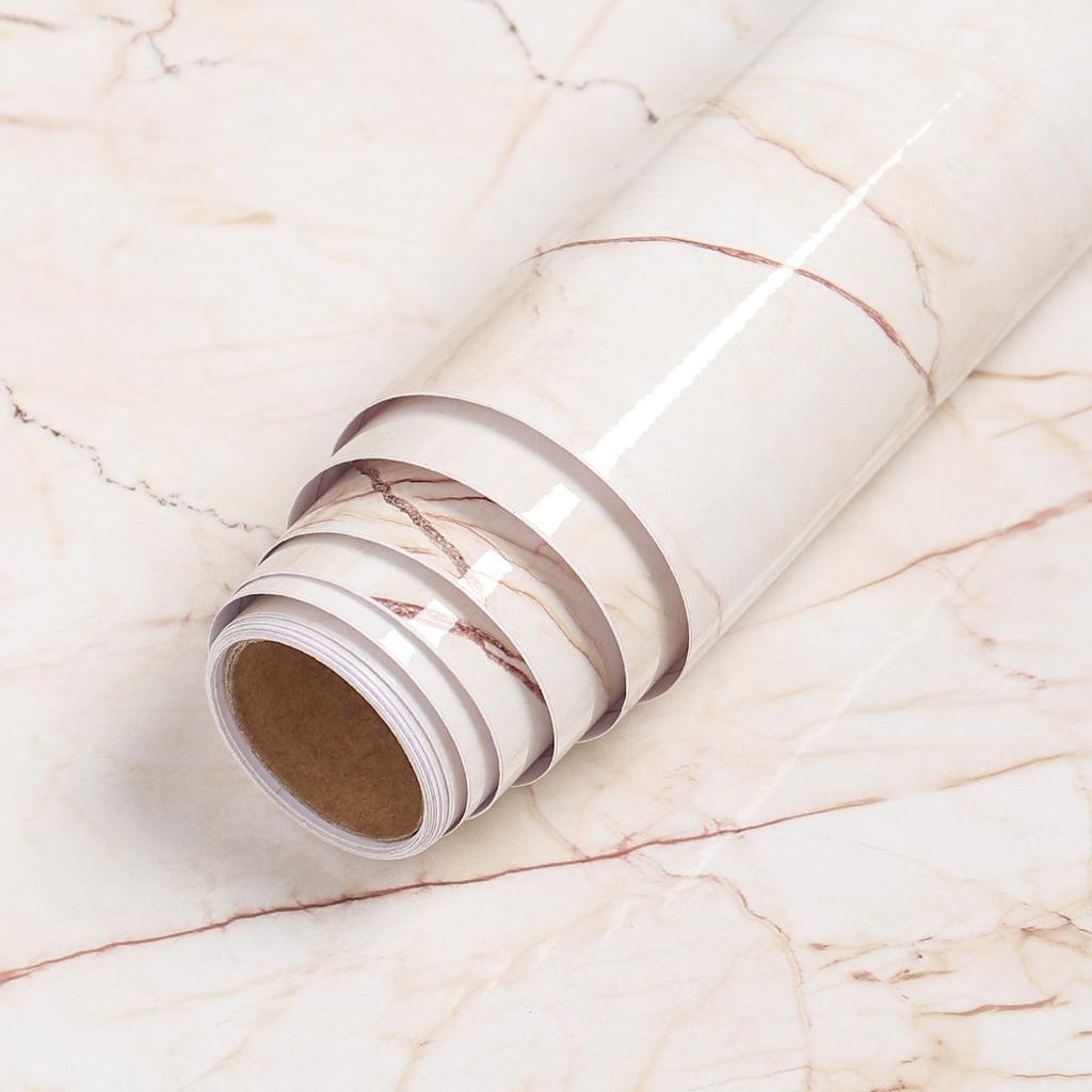 Vinyl Marble Wallpaper Modern Kitchen Oil Proof Waterproof Self Adhesive Fire Prevention Wall Sticker For Ambry Furniture Decor