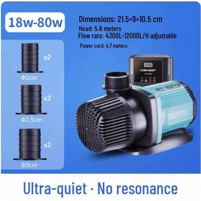 Chuangning Ultra-Quiet Submersible Fish Pond Pump, Bottom Suction & Amphibious Circulation, Variable Frequency Water Pump.