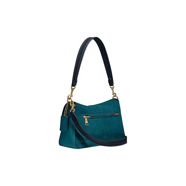 Coach Tabby 26 Flap Closure Detachable Shoulder Strap Leather Handbag Crossbody Bag Women Handbags Peacock-Blue C5262-B4UPE