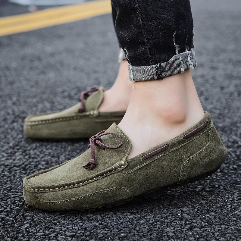 Mokasyny męskie Mokasyny z zamszu Płaskie buty męskie Buty codzienne Męskie mokasyny Męskie buty do jazdy Włoskie luksusowe buty żeglarskie Czapki
