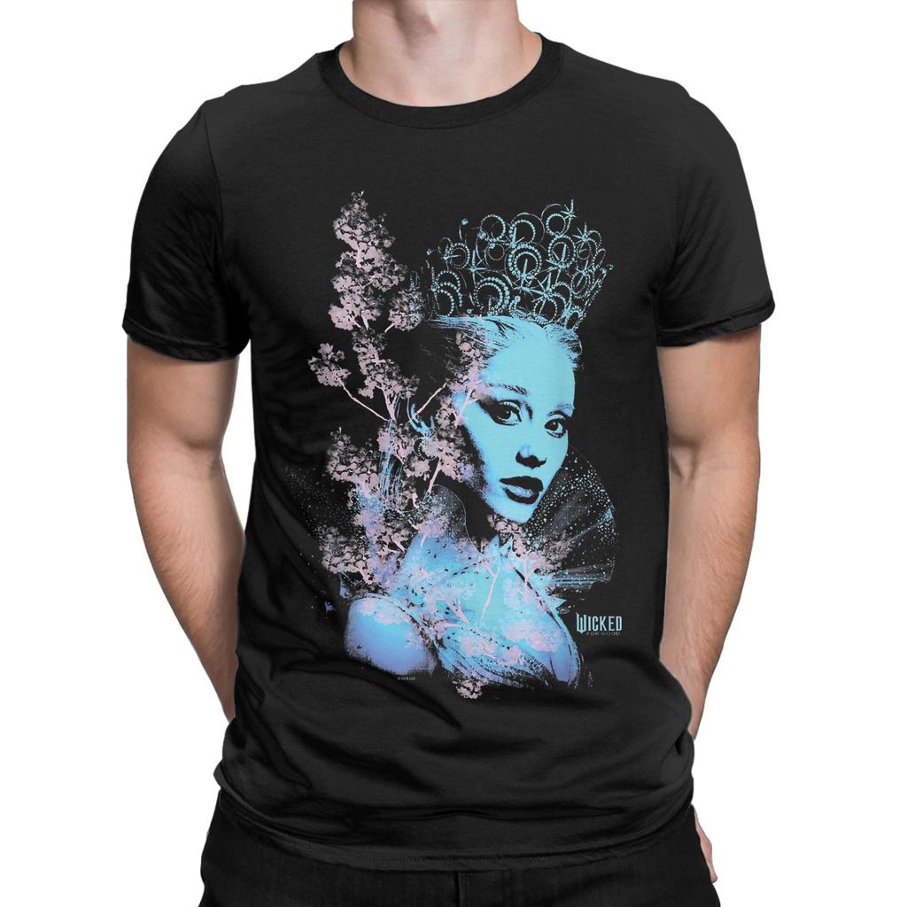 Wicked For Good Glinda Striking Portrait T-Shirt for Men 100% Cotton Tee Shirt Short Sleeve T Shirt New Arrival Clothing