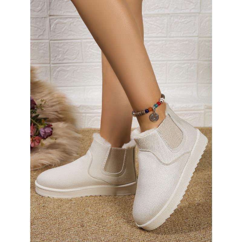 2025 New Arrival Thickened Fleece-Lined Cotton Boots Winter Fashion Slip-On Women's Snow Boots