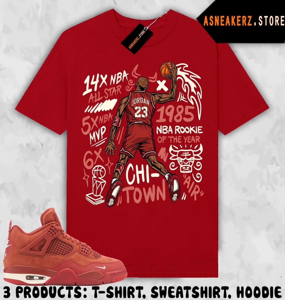 Tee Shirt AJ 4 OG Nigel Sylvester Brick by Brick To Match Sneaker MJ Slam Dunk Unisex T-Shirt L