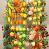 Farmhouse Restaurant Decor: Artificial Fruit Vine with Peaches, Apples, and Bananas.