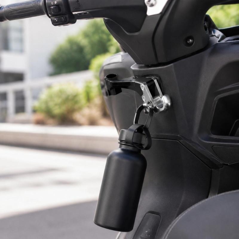 Curved Motorcycle Carry Hook for Shopping and Personal Bags, Accessory Mount Design with Included Mounting Screw Pack