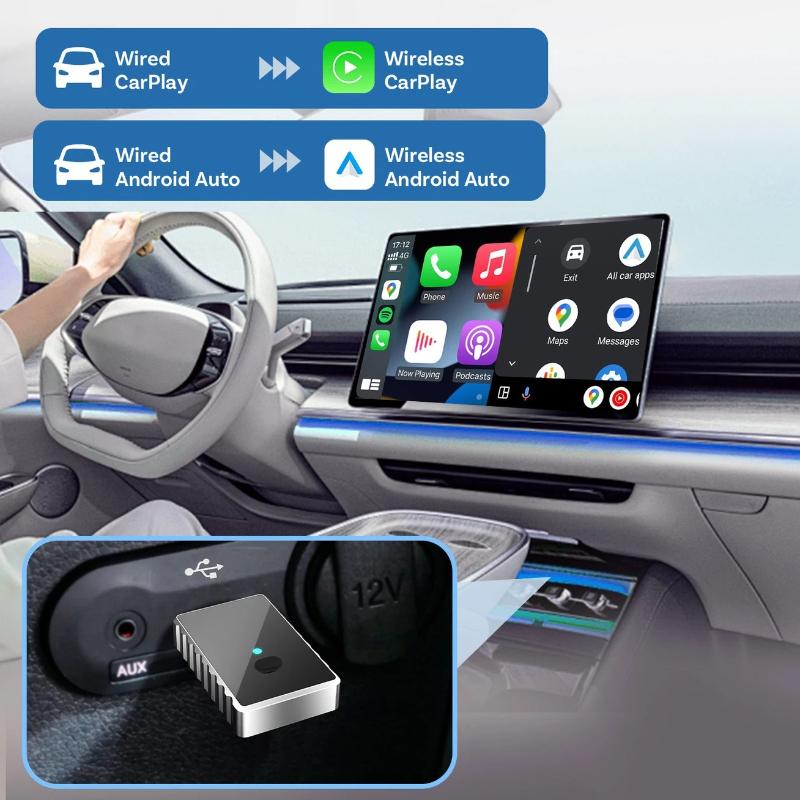 Multi-purpose CarPlay Adapter, Wired to Wireless CarPlay Converter, Car-to-phone Connectivity Converter