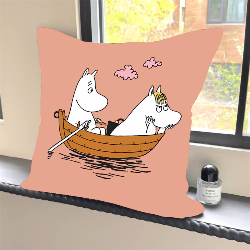 1PC Funda de Almohada Cuadrada de Dibujos Animados Linda N-MoominS Dormitorio Sofá Ocio Cojín de Confort Coche Decoración del Hogar