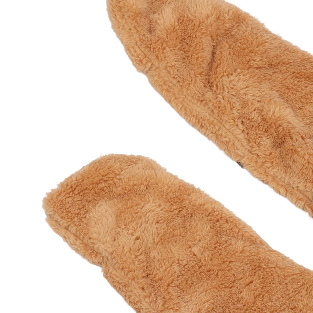 Over Knee Fuzzy Socks Winter Home Sleeping Soft Thick Breathable Plush Stockings Leg Warmer