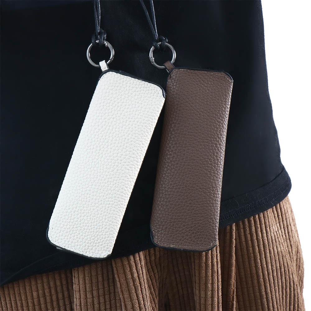 PU Leather Glasses Case Eyewear Protective Case Sunglasses Storage Bag Hanging Eyeglasses Holder