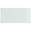 Kitchen Backsplash 2 pcs White 80 x 40 cm Tempered Glass