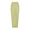 1011 European and American swimwear new green fine flash fabric decal high-end sense one-piece swimsuit women 11111