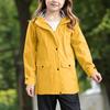 Girls' Outdoor Hiking Waterproof Hooded Jacket